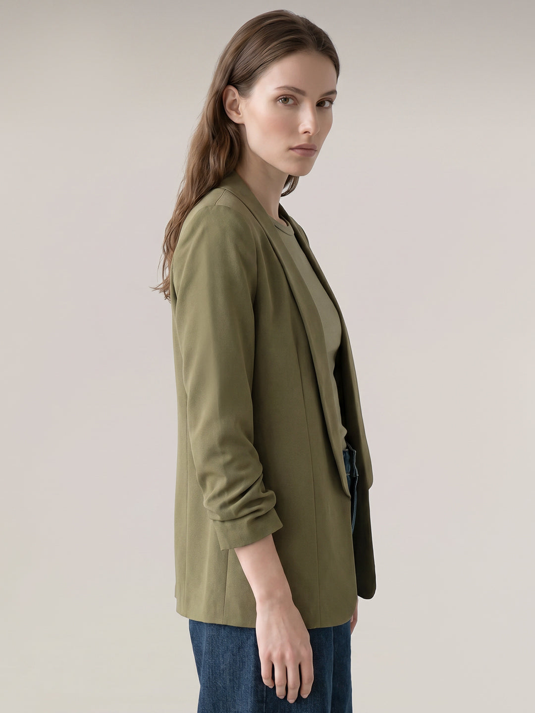 Olive Green Tailored Blazer