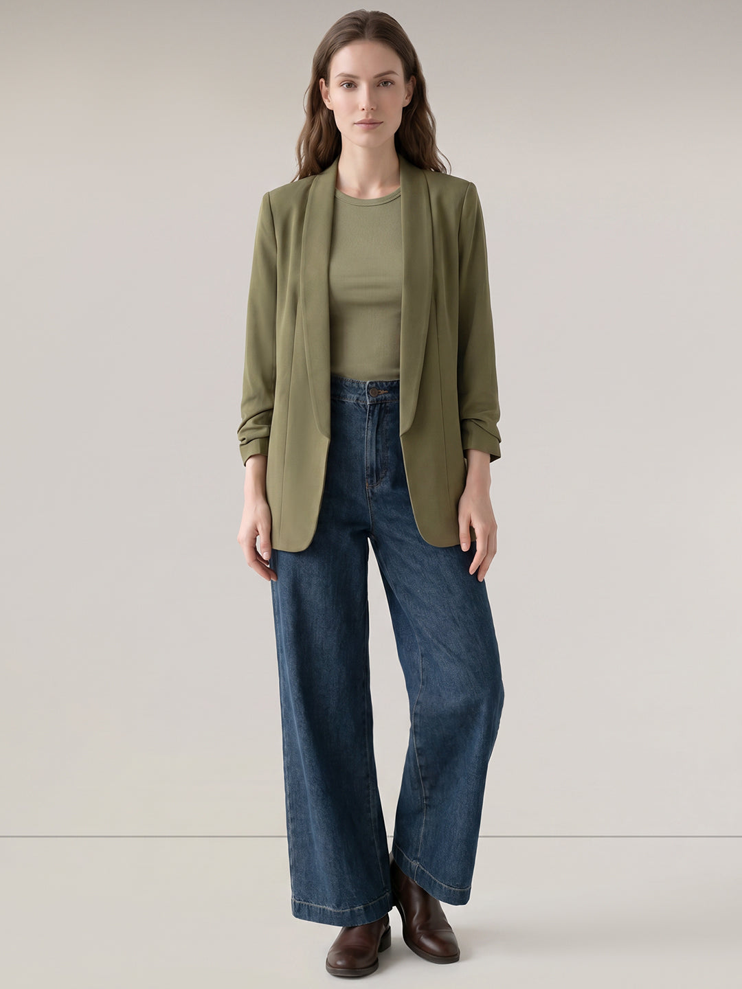 Olive Green Tailored Blazer