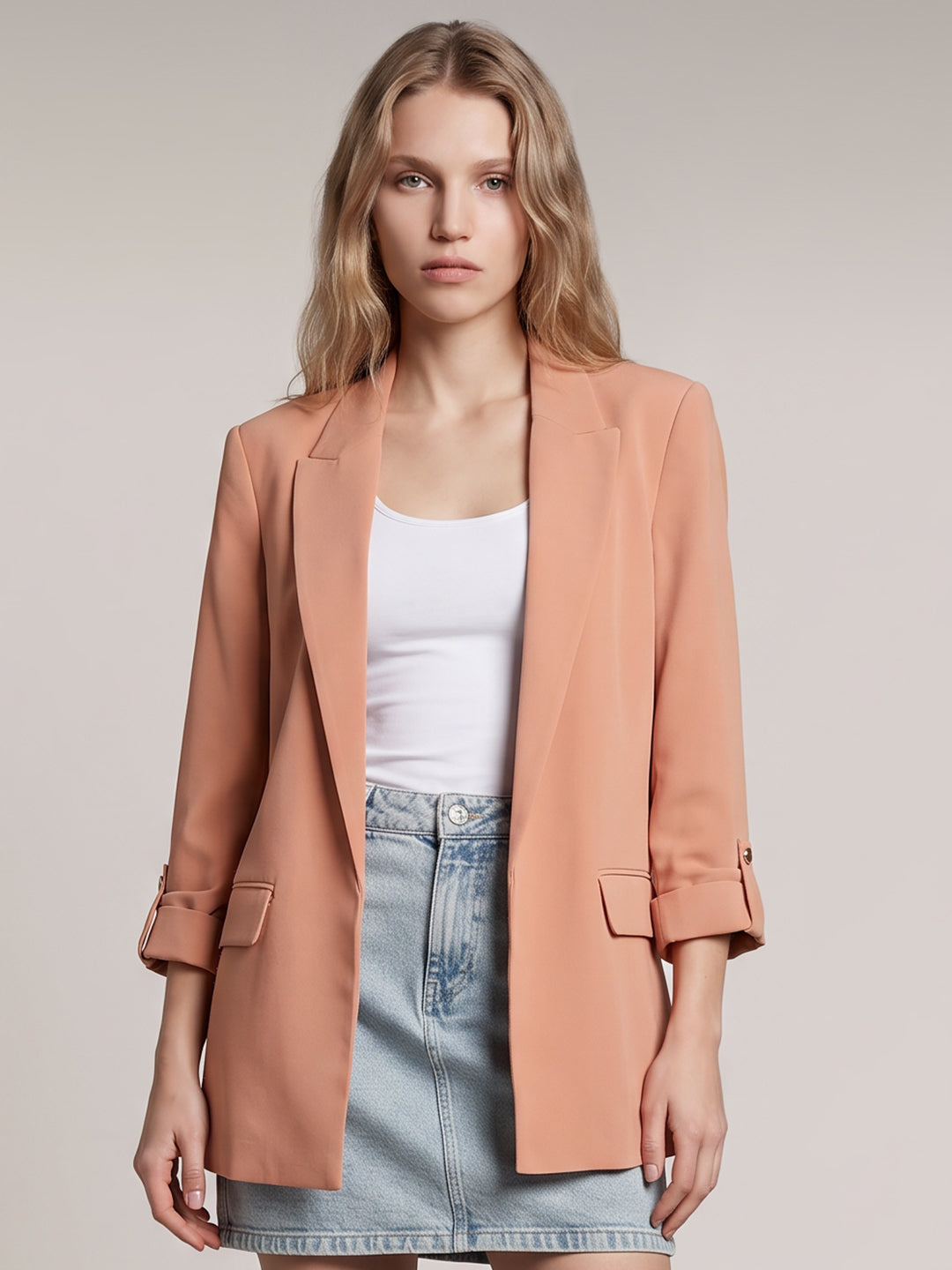 Beige Tailored Blazer