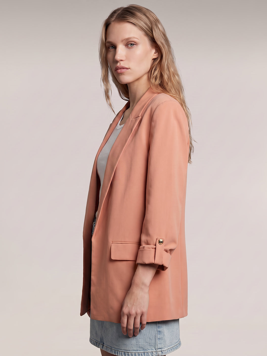 Beige Tailored Blazer