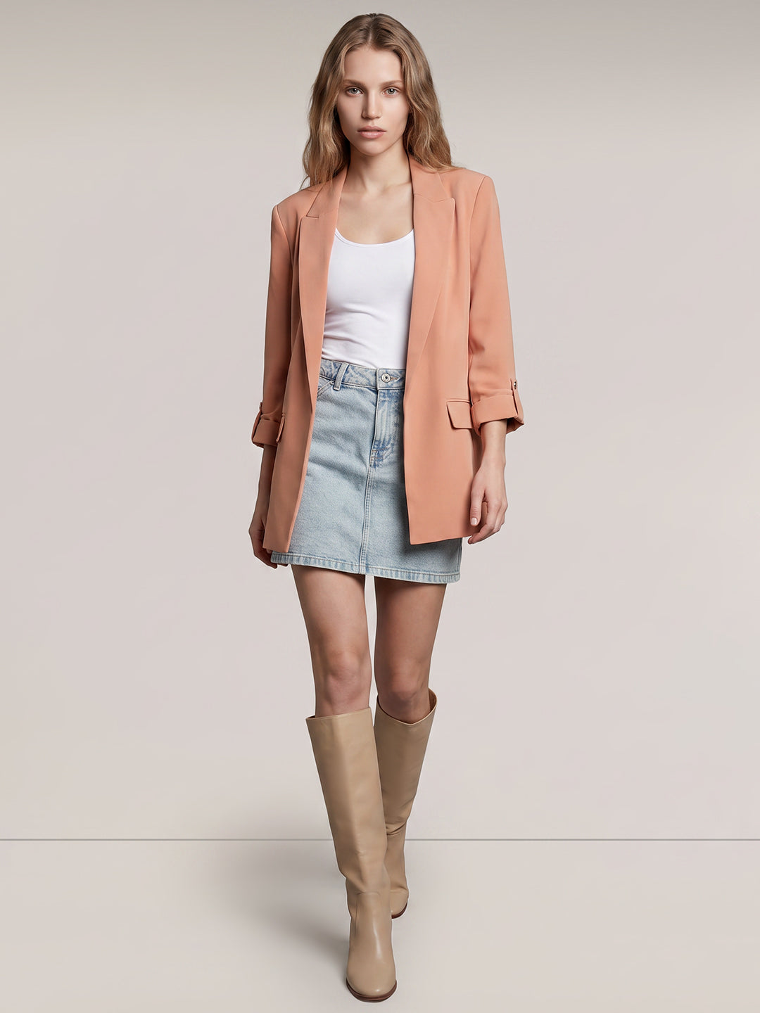 Beige Tailored Blazer