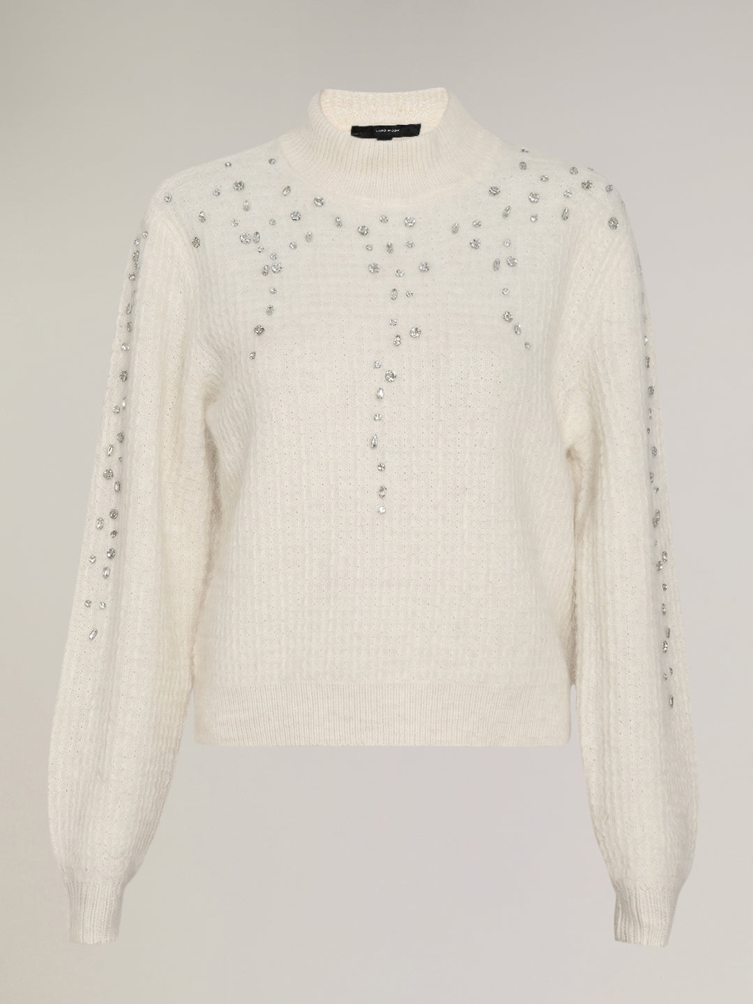 Embellished High Neck Pullover