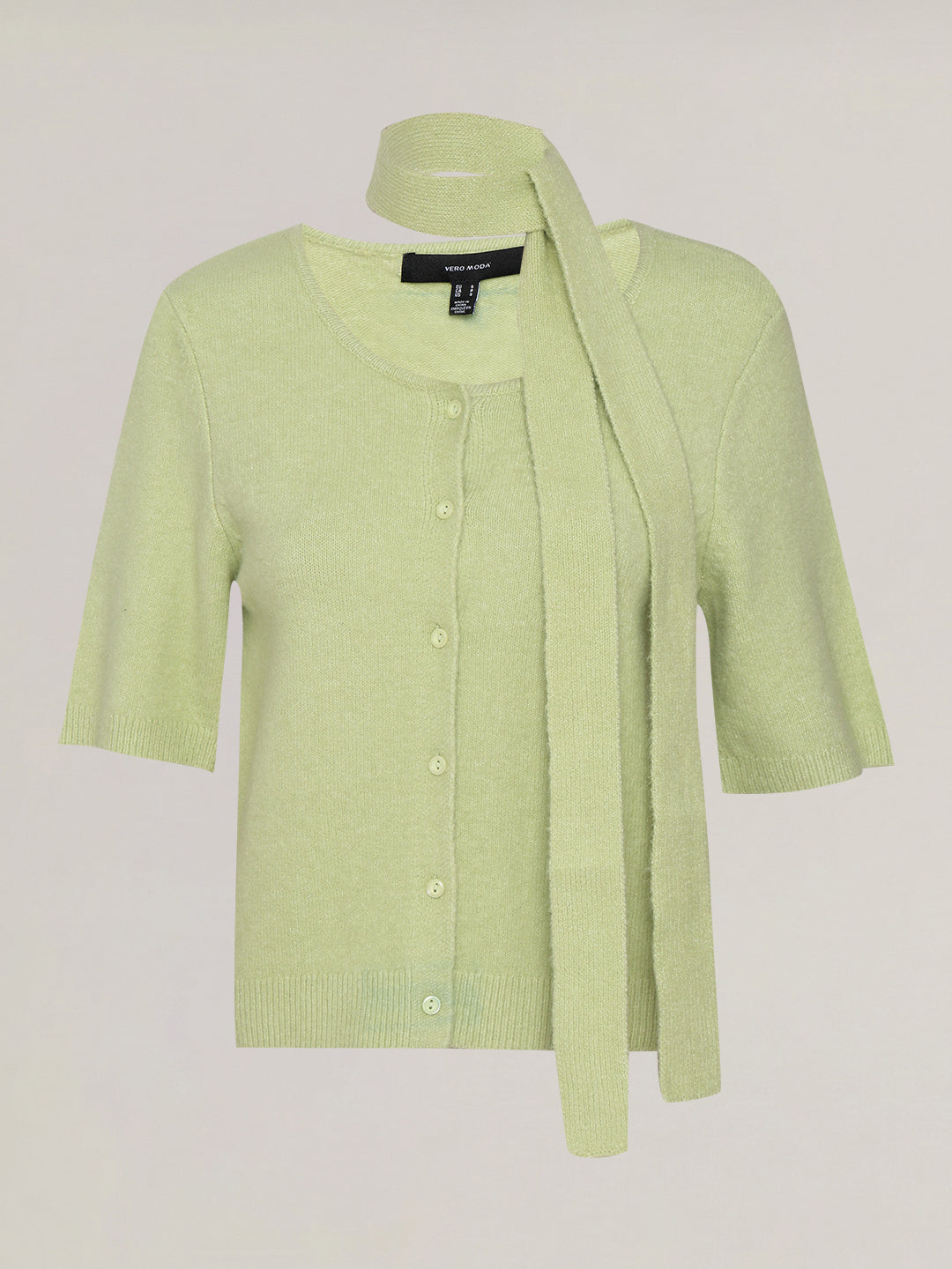Green Scarf Cardigan