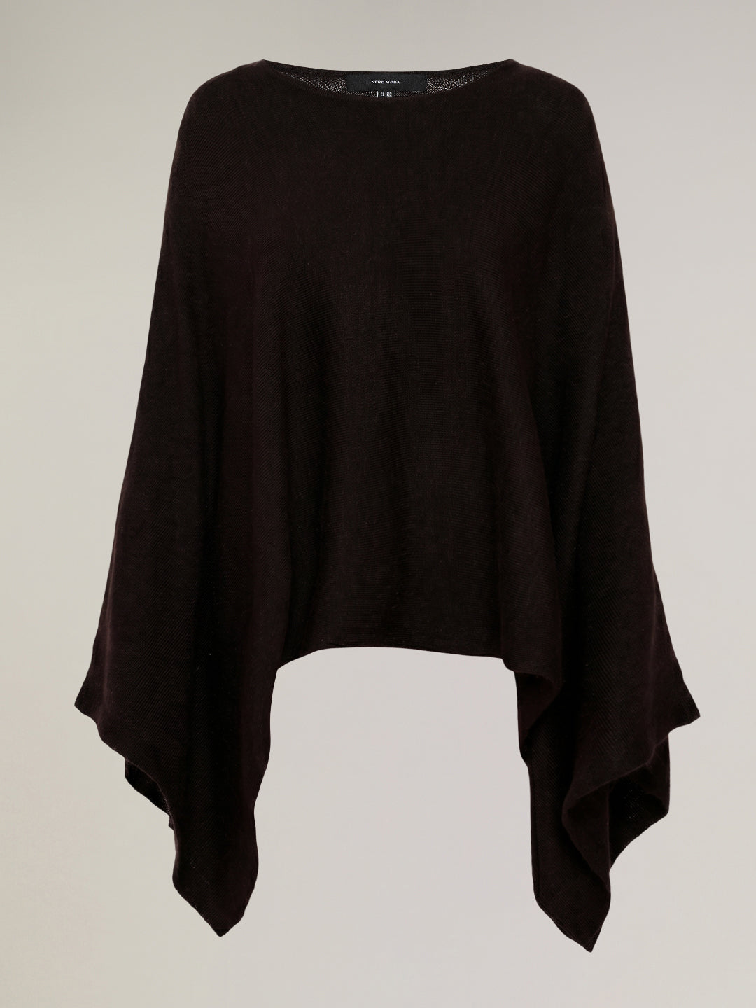 Dark Brown O-Neck Cape