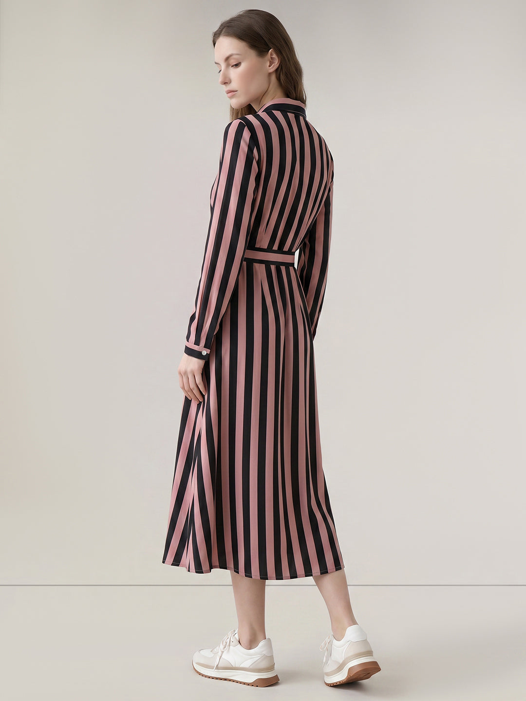 Black Printed Shirt dress