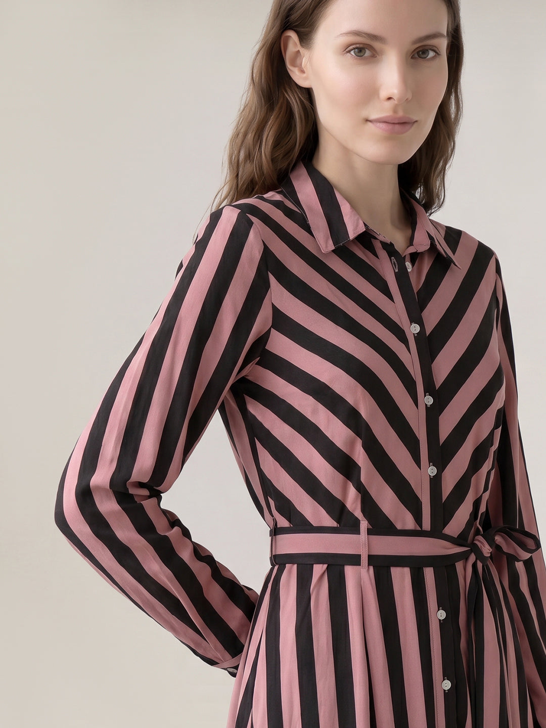 Black Printed Shirt dress