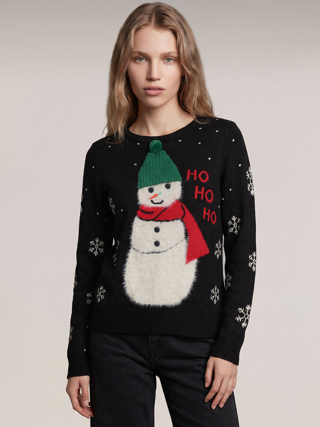 Snowman O-Neck Pullover