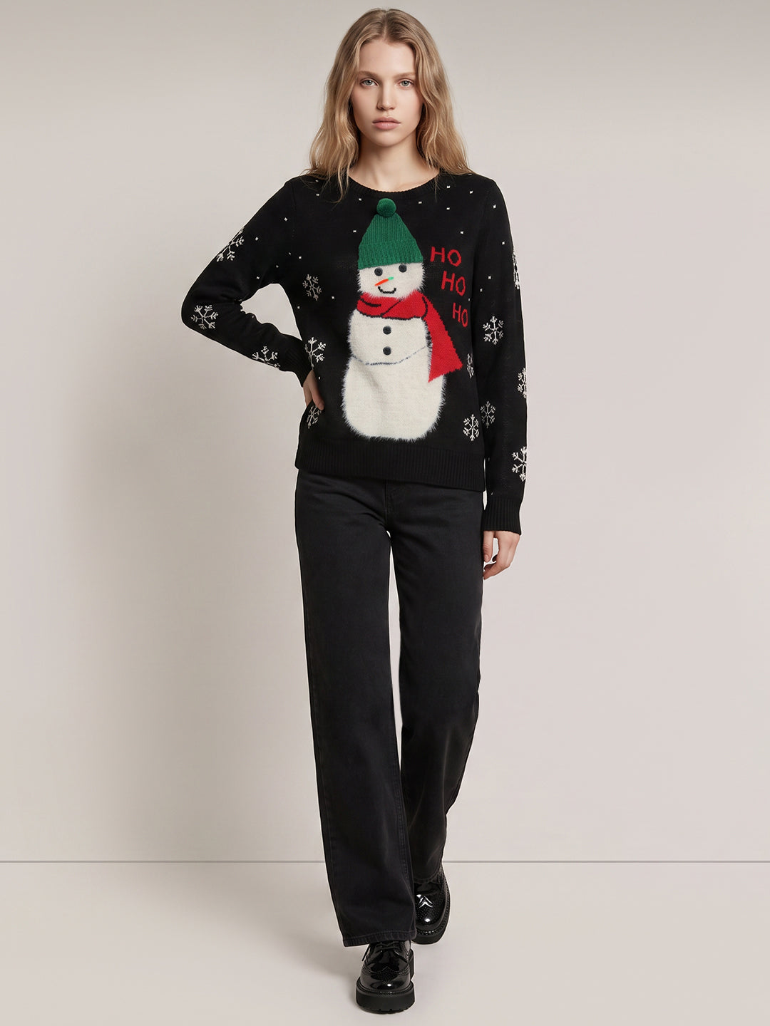 Snowman O-Neck Pullover