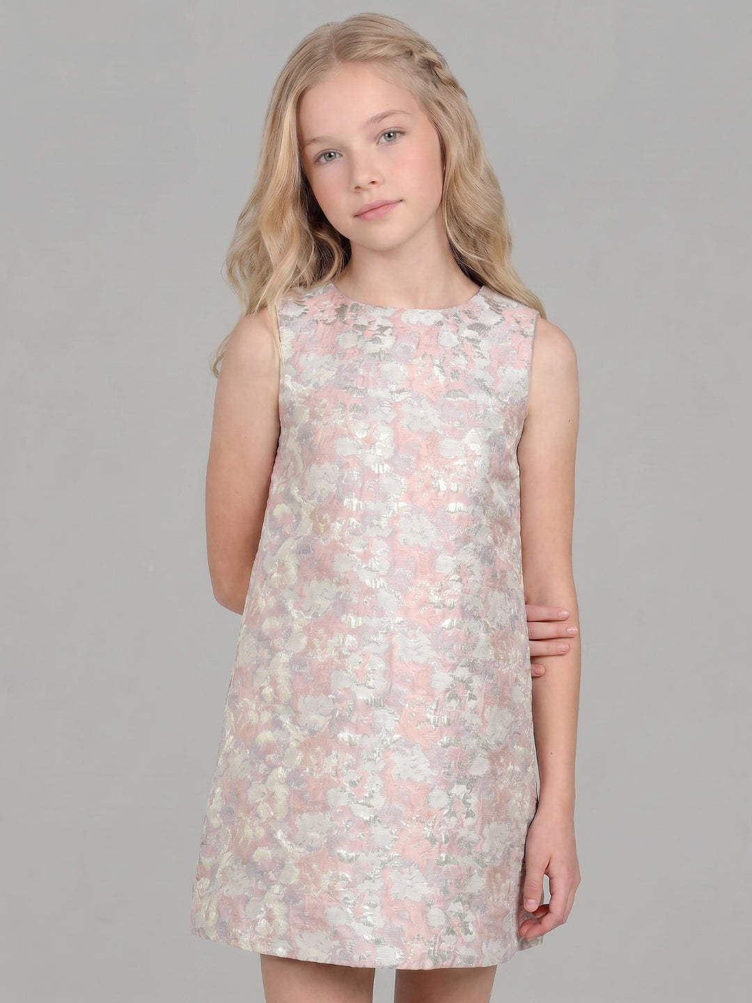 GIRLS Floral Jacquard Dress