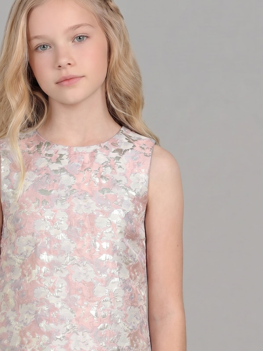 GIRLS Floral Jacquard Dress