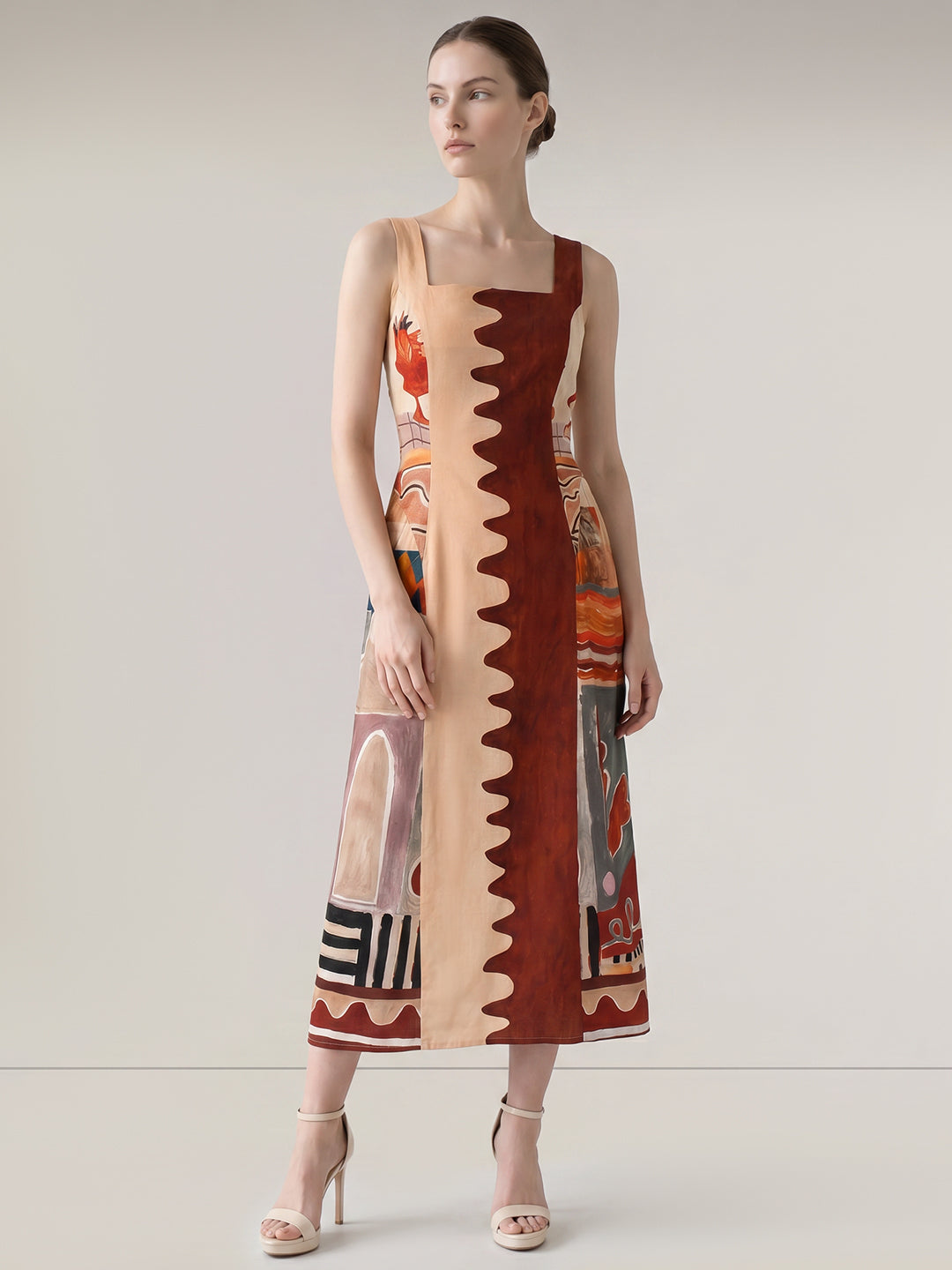 Printed Midaxi Dress