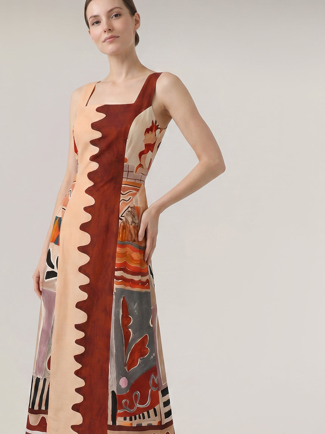Printed Midaxi Dress