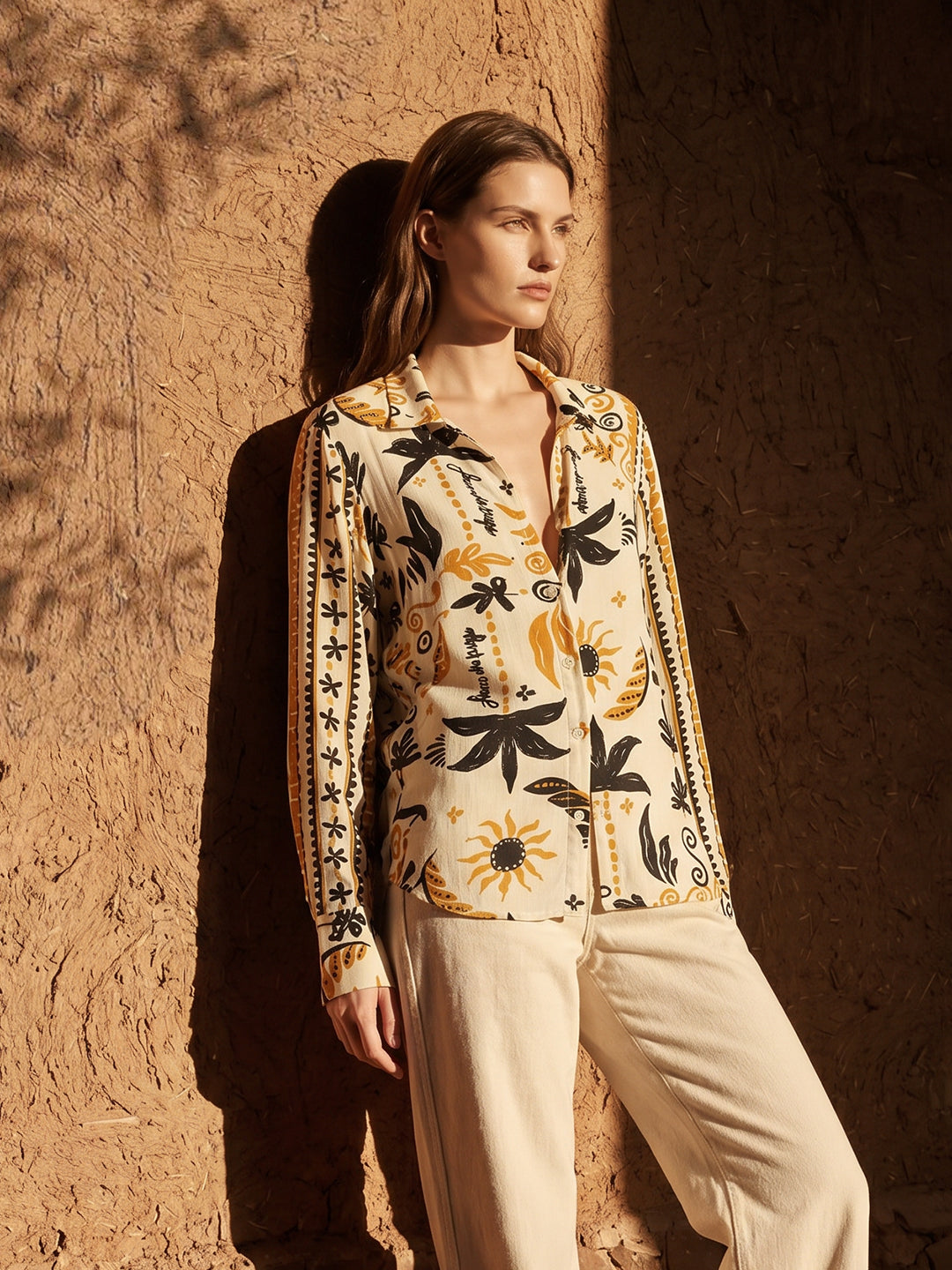 Off-White Floral Print Shirt