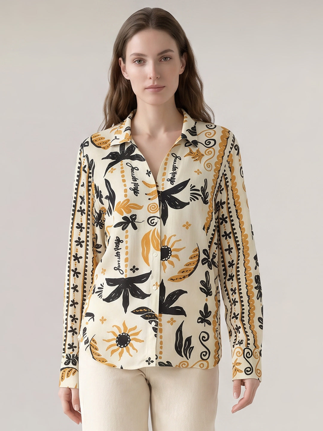 Off-White Floral Print Shirt