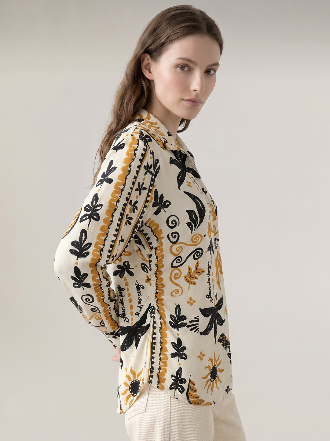 Off-White Floral Print Shirt