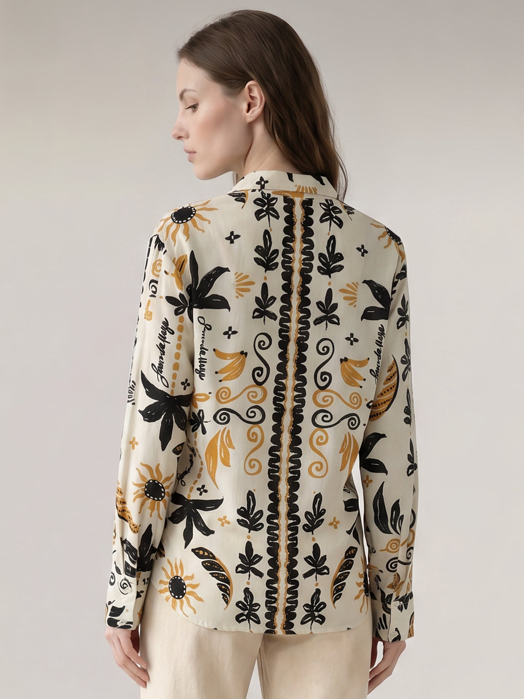 Off-White Floral Print Shirt