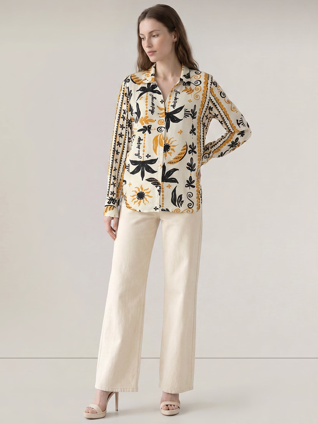 Off-White Floral Print Shirt