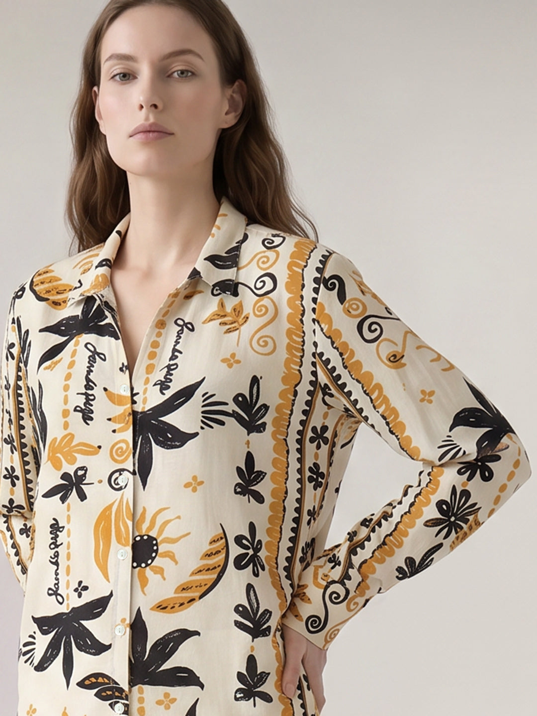 Off-White Floral Print Shirt
