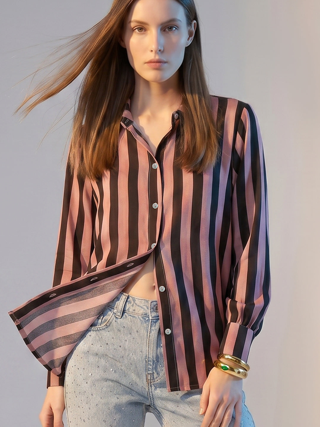 Black Striped Shirt