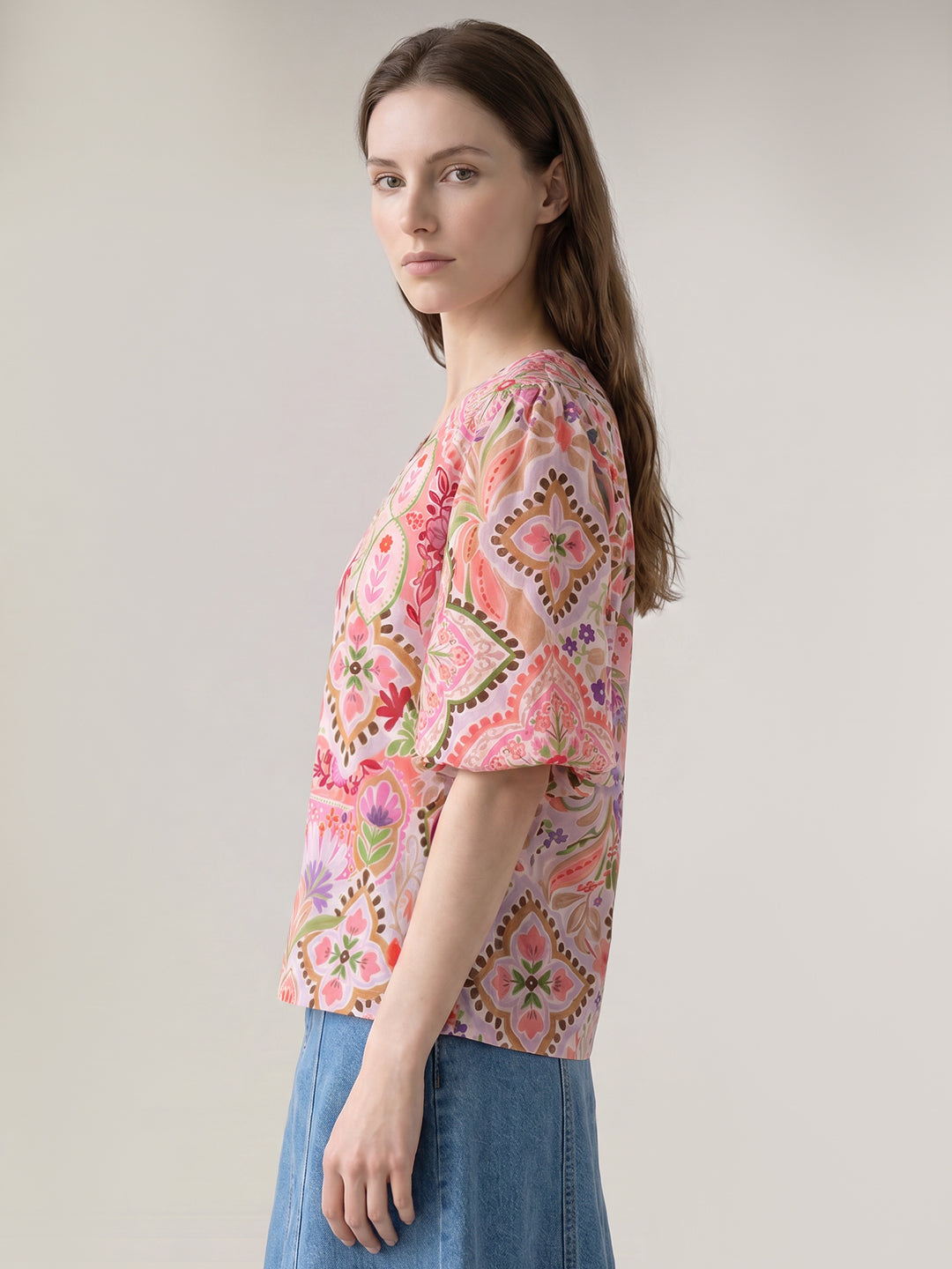 Pink Printed Top