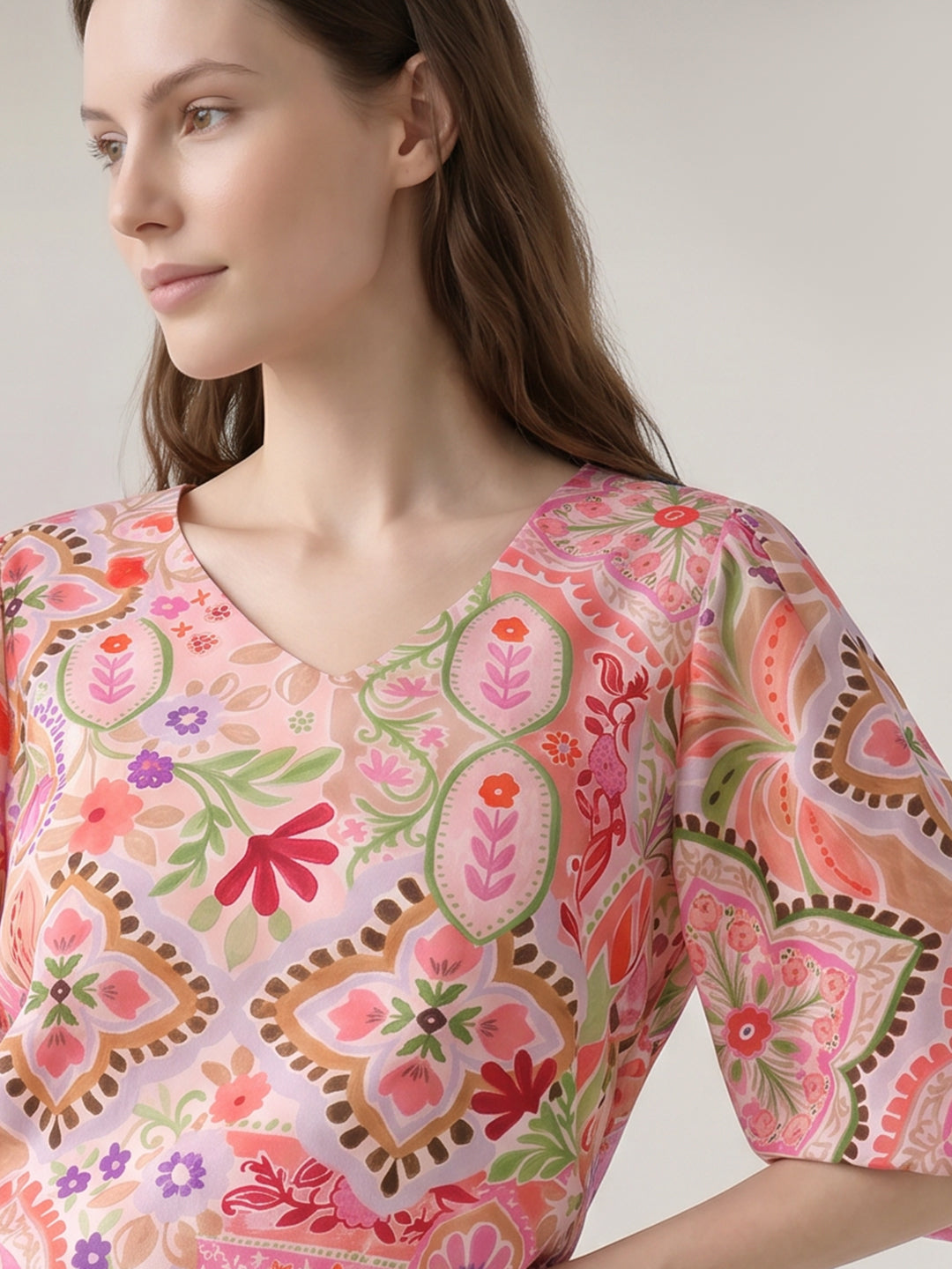 Pink Printed Top