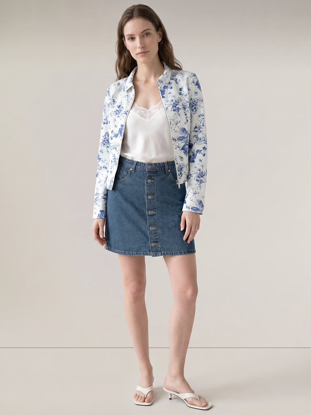 White Floral Jacket