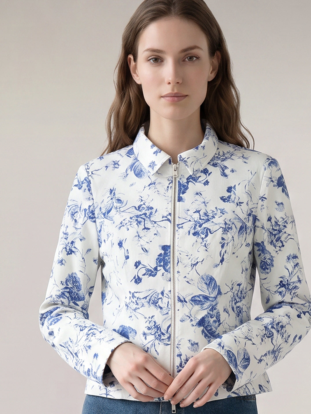 White Floral Jacket