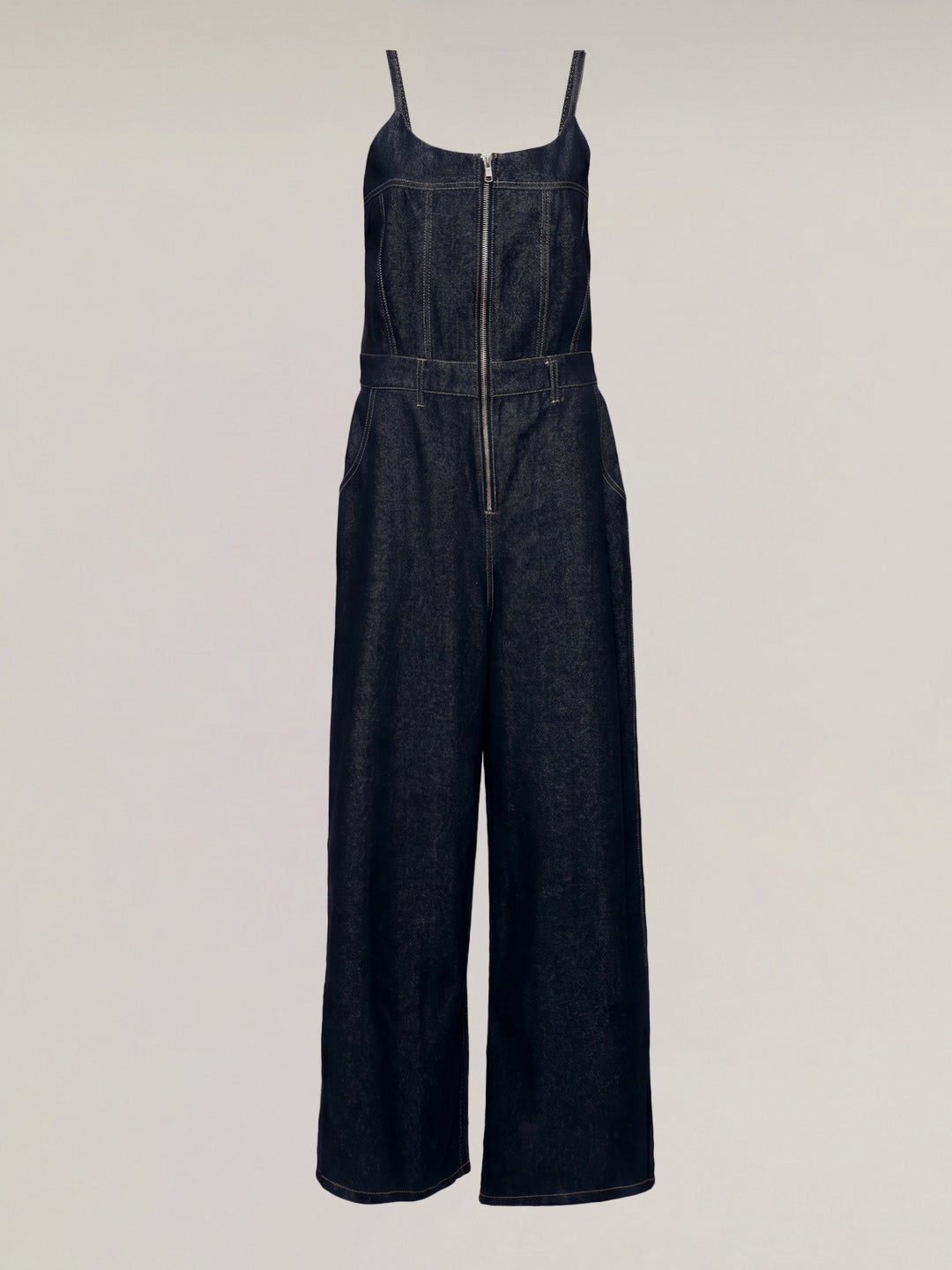 Dark Blue Denim Jumpsuit