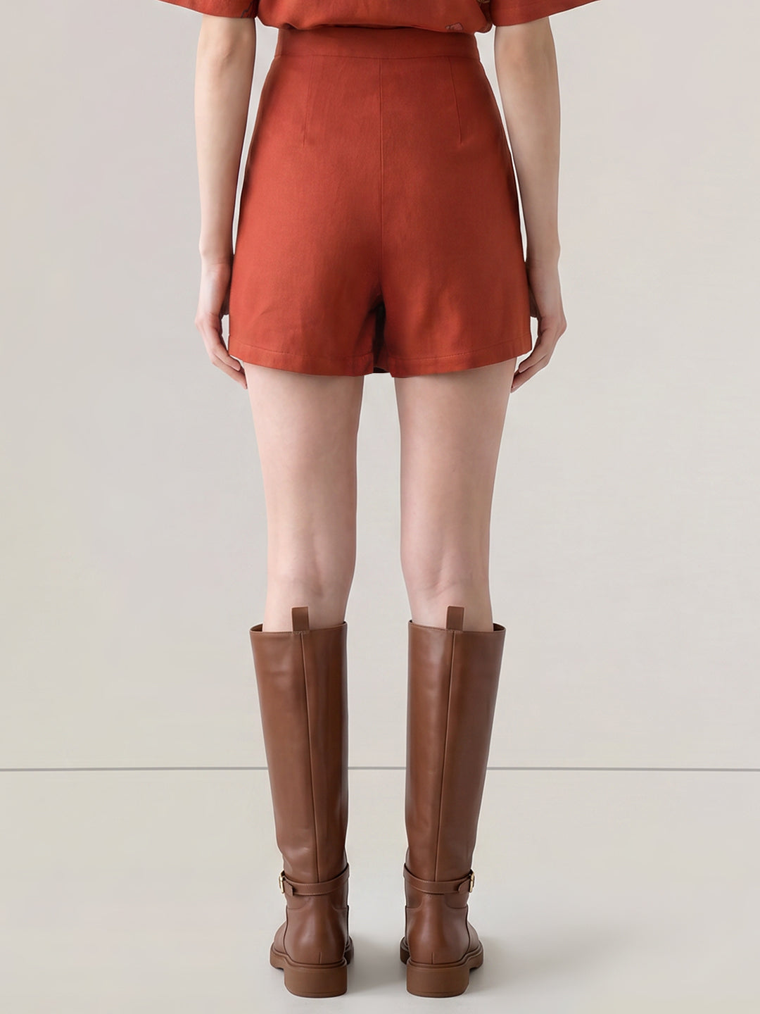 Rust High Rise Skorts