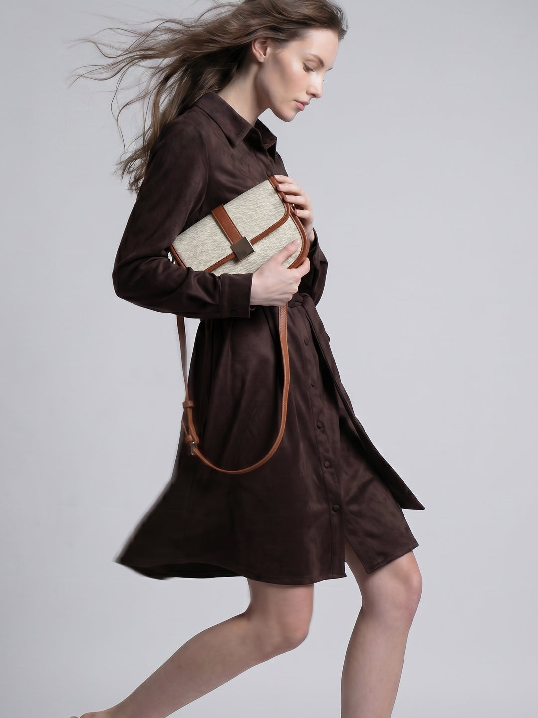 Dark Brown Shirt Dress