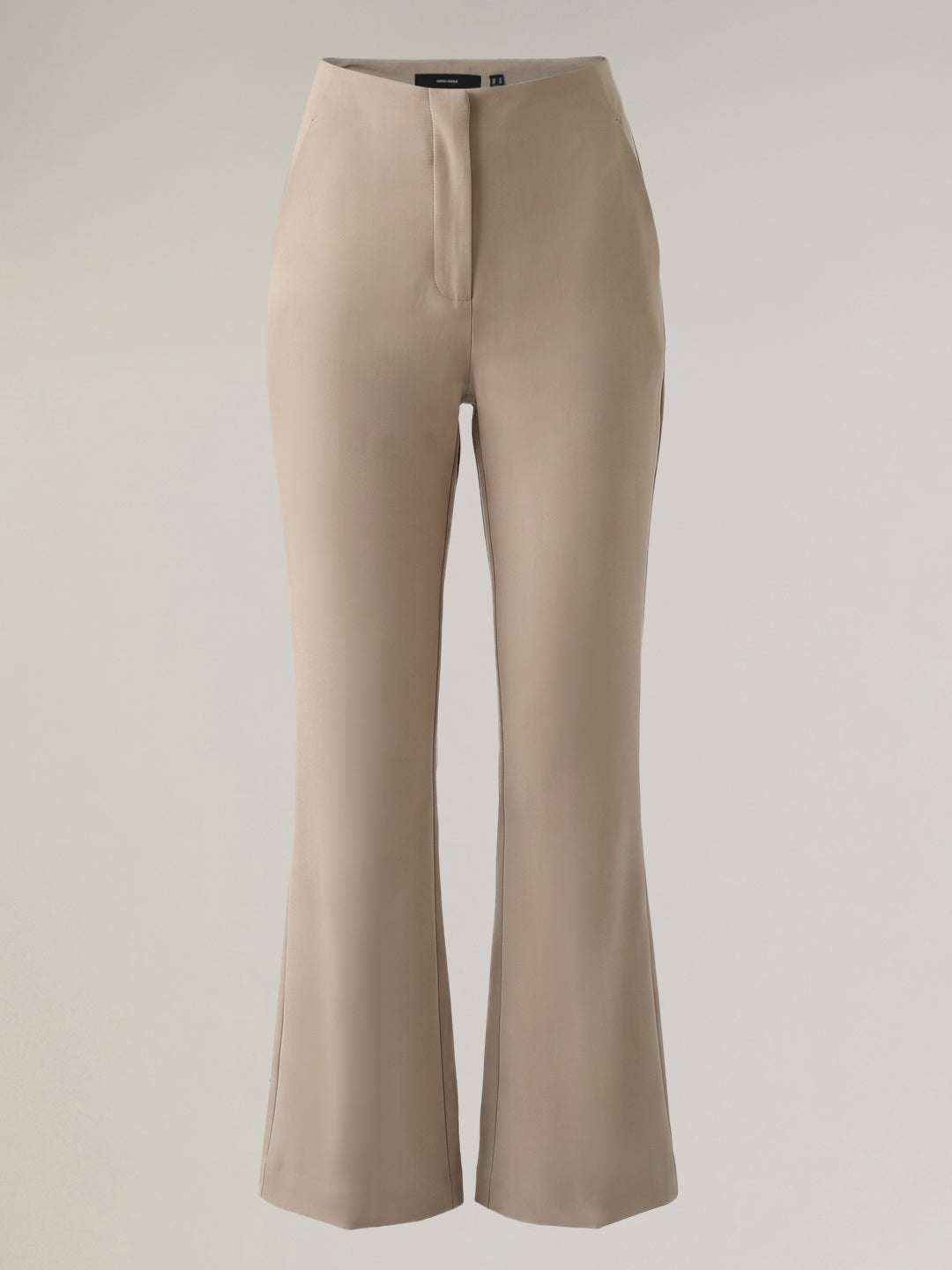 Beige Mid Rise Pants
