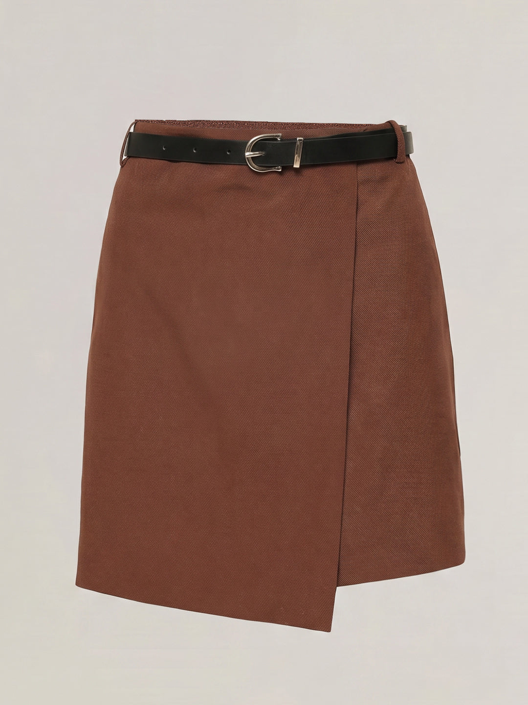 Brown Mid Rise Skorts