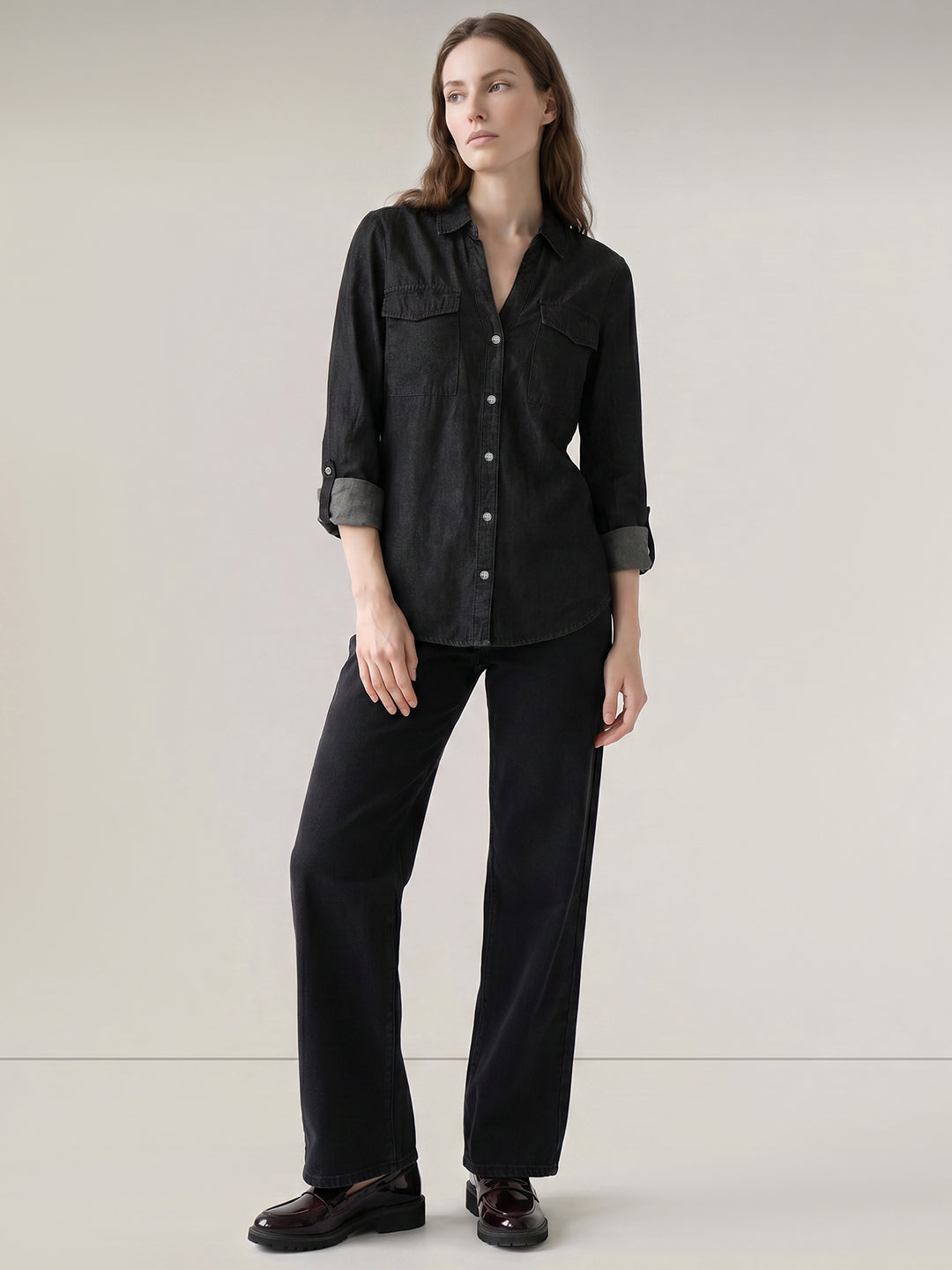 Black Denim Shirt