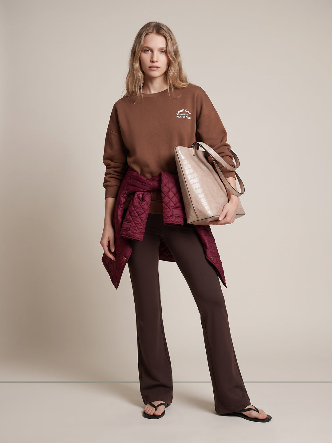 Flared Jersey Pants