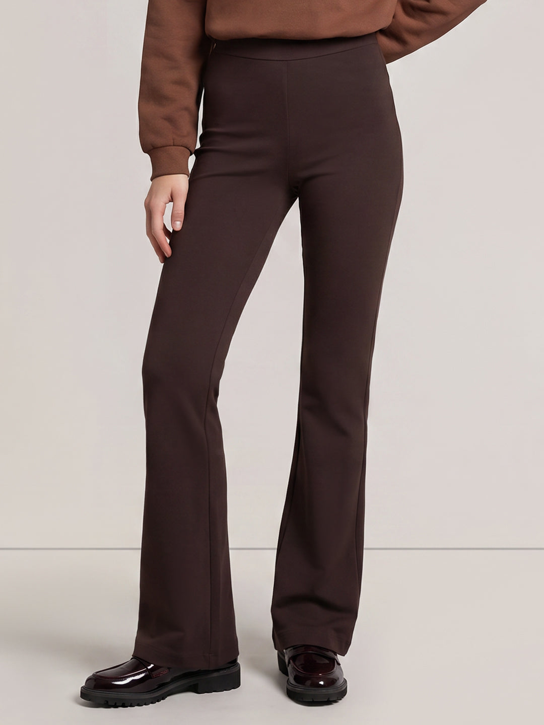 Flared Jersey Pants