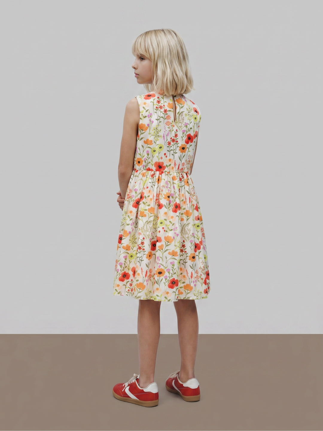GIRLS Floral Sleeveless Dress