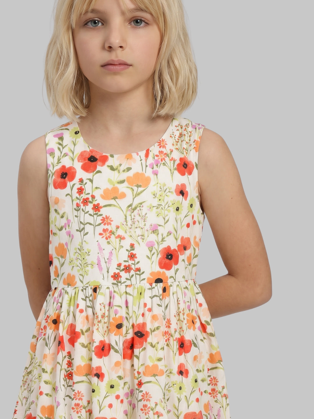 GIRLS Floral Sleeveless Dress