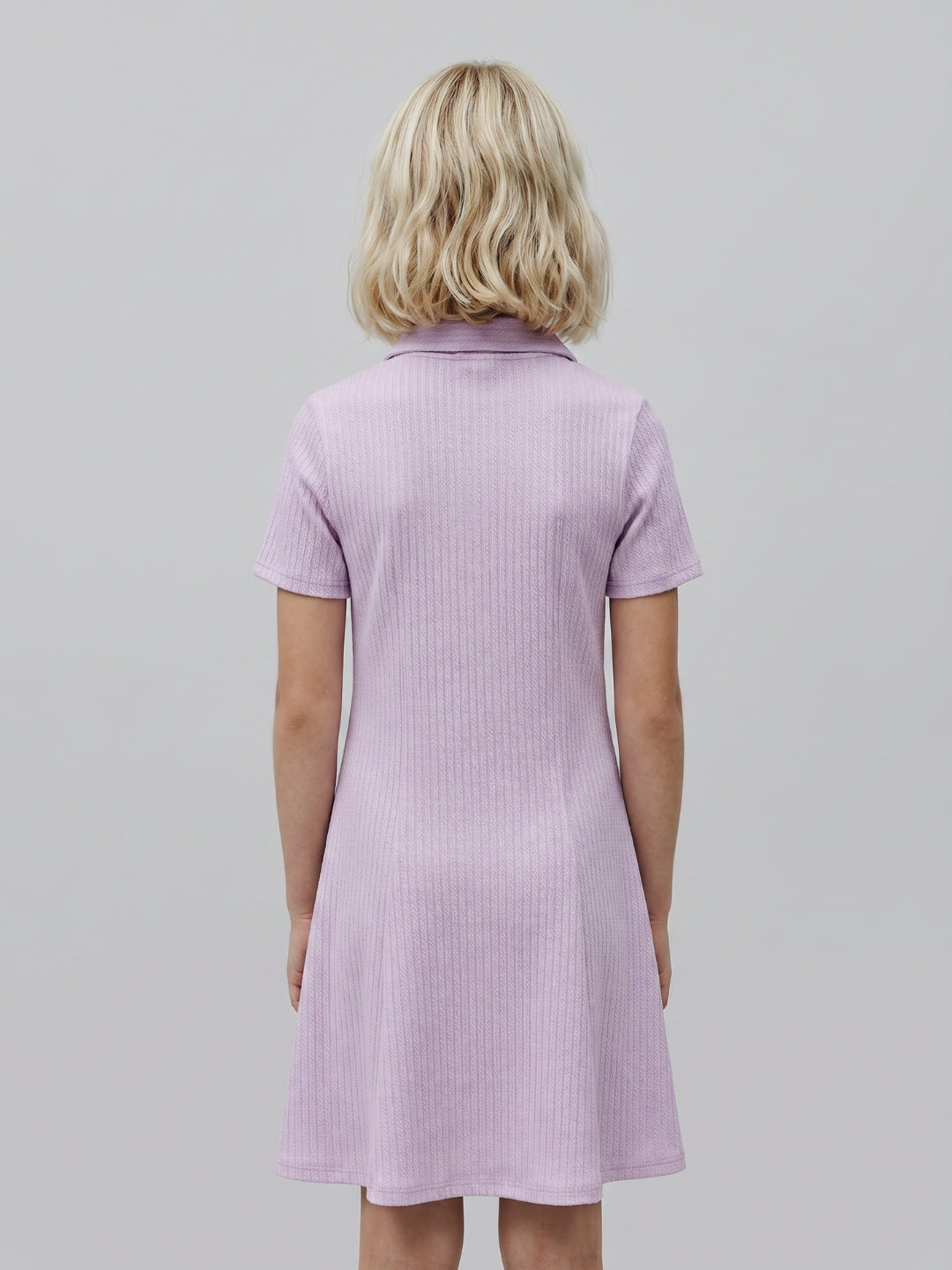 GIRLS Purple Knitted Shirt Dress