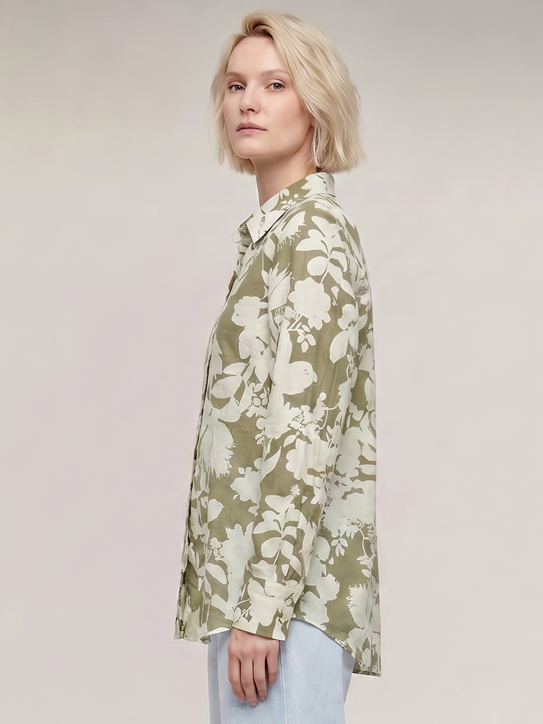 Pastel Green Printed Shirt