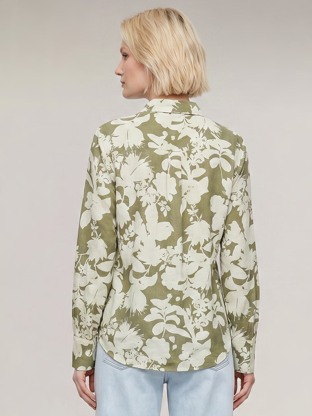 Pastel Green Printed Shirt