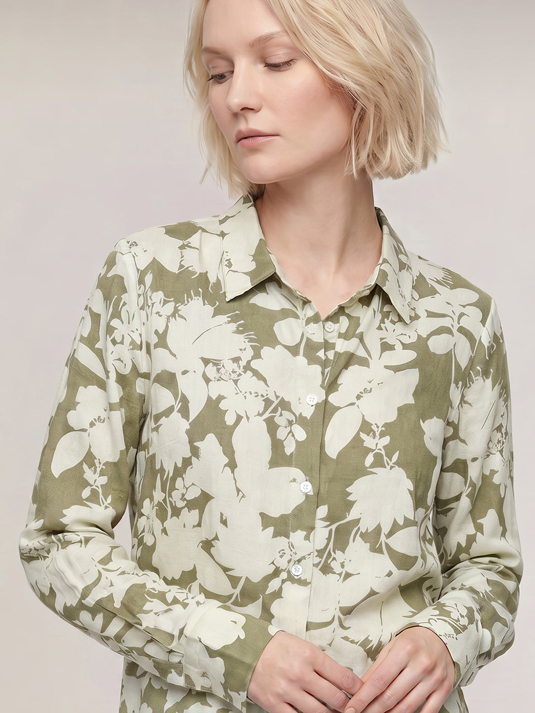 Pastel Green Printed Shirt