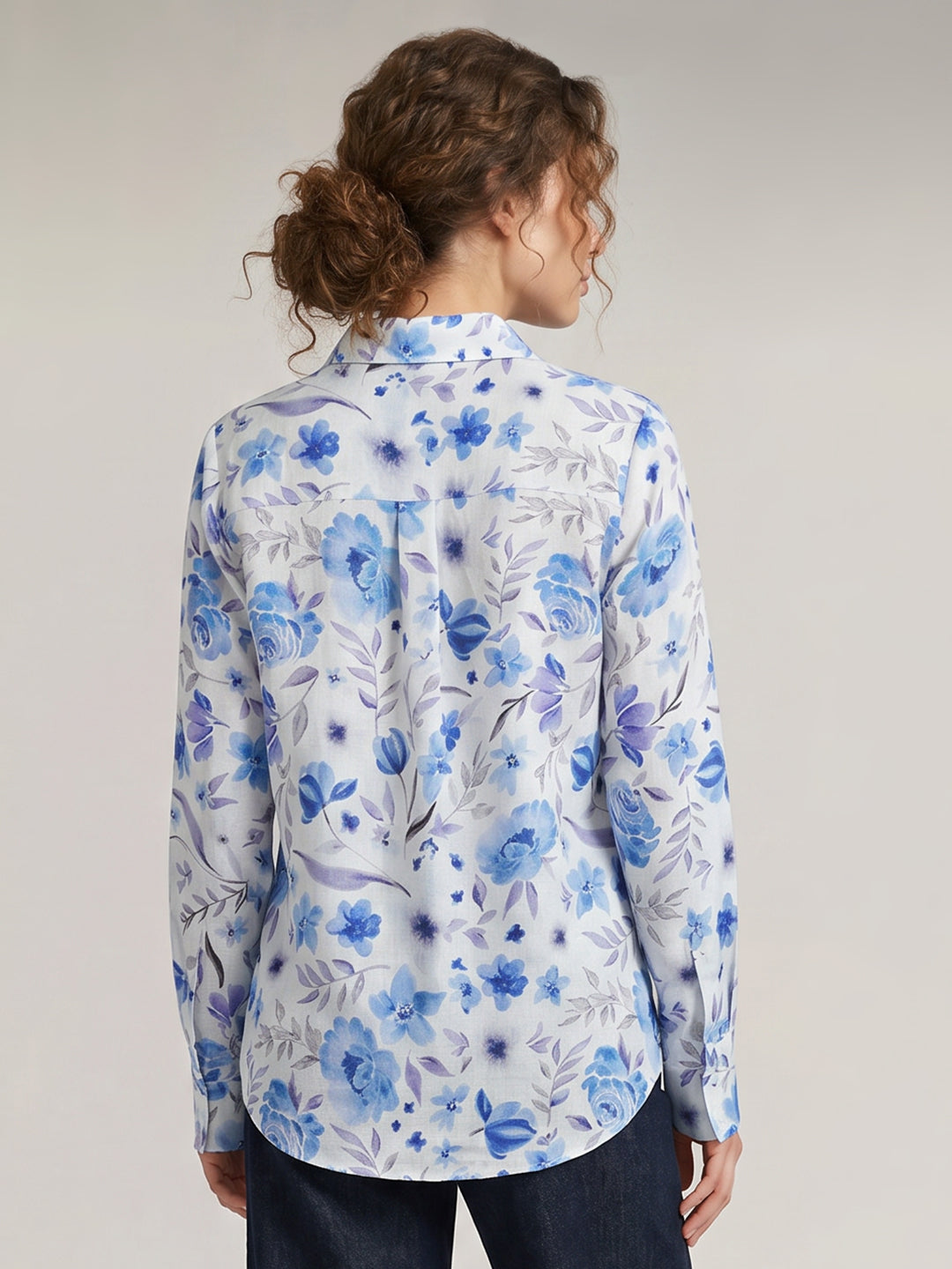 Light Blue Printed Shirt