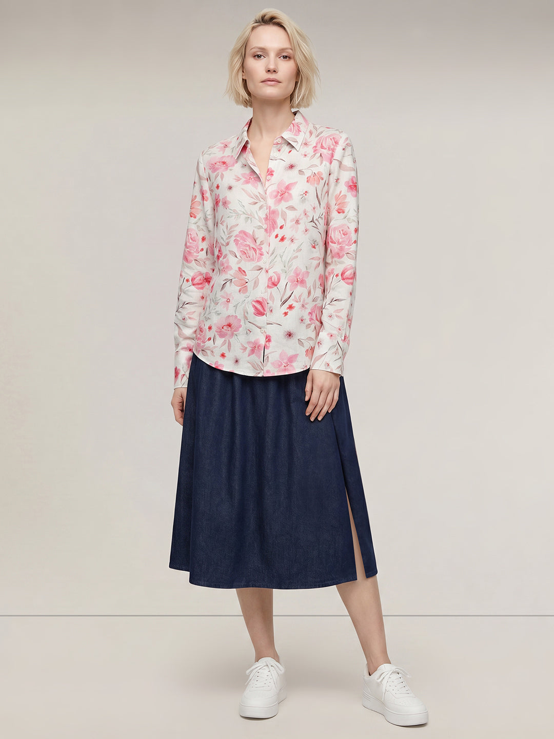 Light Pink Printed Shirt