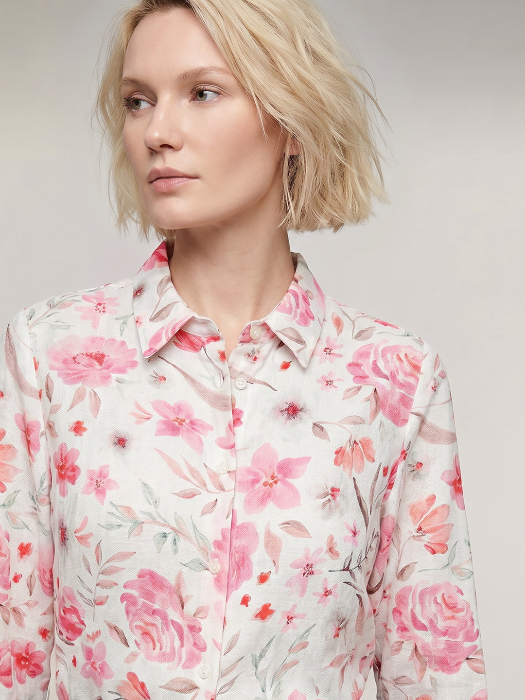 Light Pink Printed Shirt