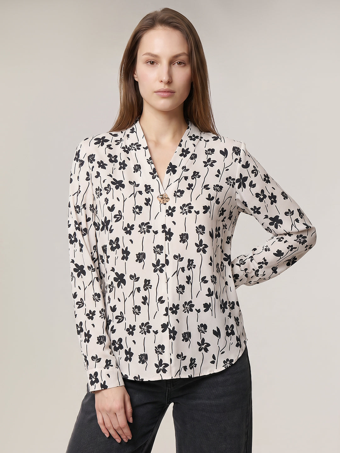 Ecru Floral Top