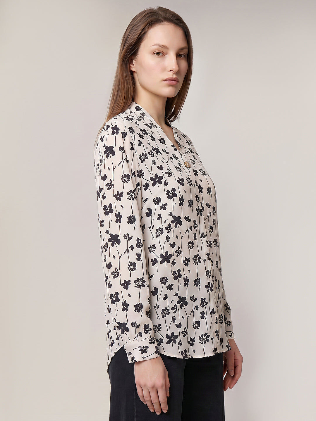 Ecru Floral Top