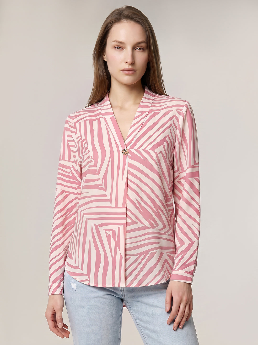 Pink printed Top