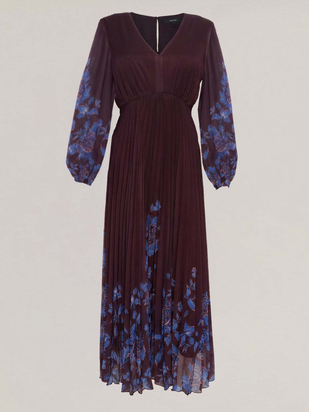 Purple Printed Midaxi Dress