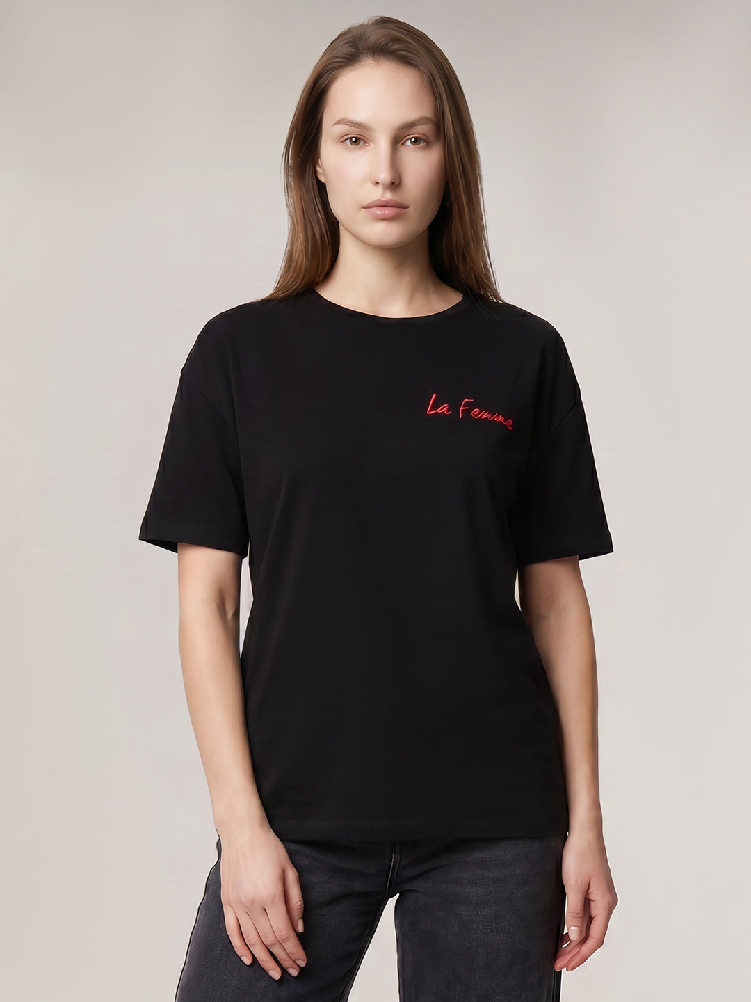 Black Back printed T-shirt