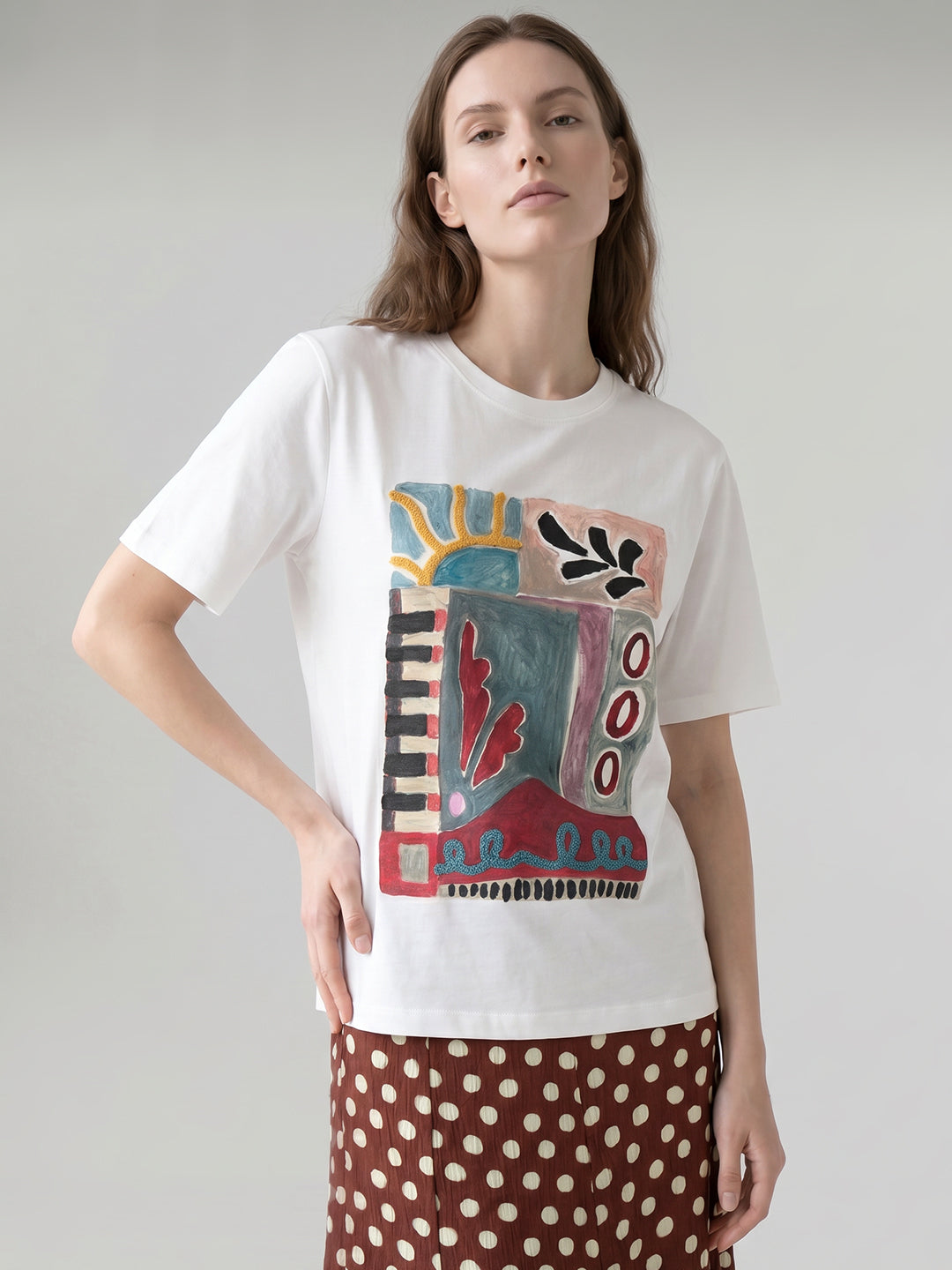 White Printed T-shirt
